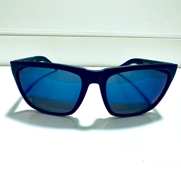 Brand New in Box Electric Knoxville XL Sunglasses Matte Black/Polarized Blue - Picture 1 of 6